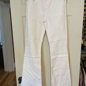 Just Black Women's Crisp White Flare Jeans
